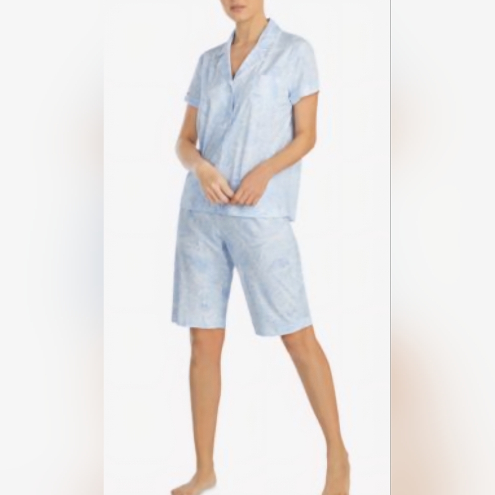 Lauren Ralph Lauren Classic Knit Cotton Bermuda Pajama Set